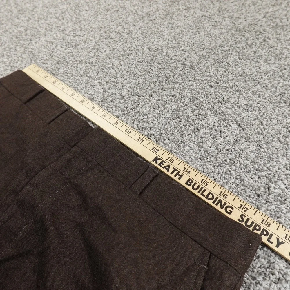 VTG Higgins Pants Mens 37X30 Brown Slacks Chino Dress Trousers Pleated USA Retro